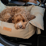 Dog sleeping in Dog Seat Getaway