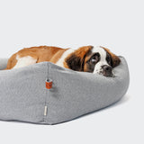 Dog Bed Sleepy Deluxe Tweed Grey