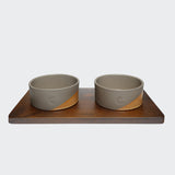 Wooden Feeding Station Set Mauro Mud-Jade