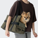 Dog Carrier Turin Canvas Olive