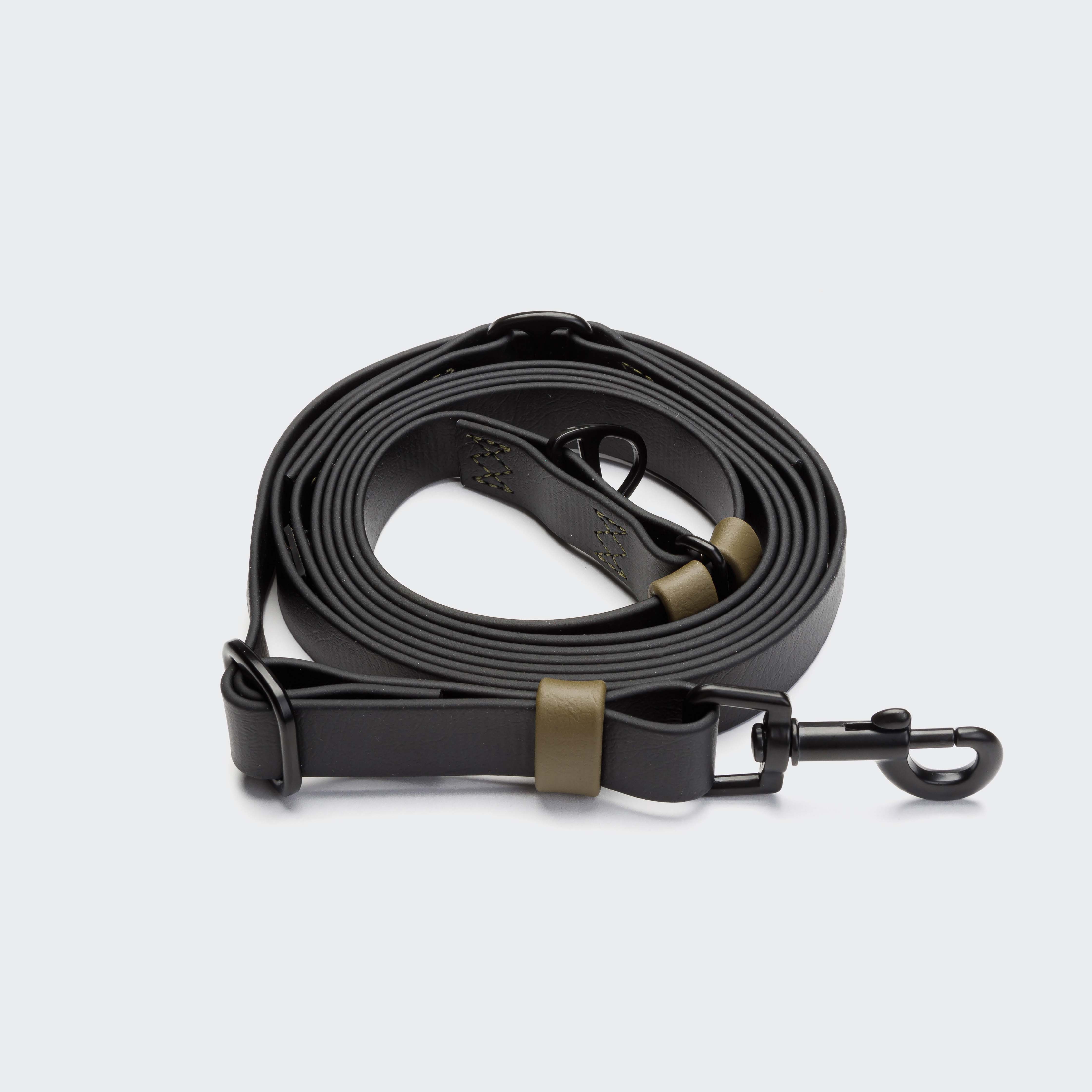 Detail of Dog Hands Free Leash Biothane Black