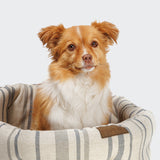 Hundekissen Lazy Linen Stripes Natural/Blue