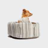 Hundekissen Lazy Linen Stripes Natural/Blue