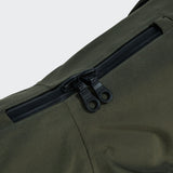 Detail image of dog raincoat in dark green