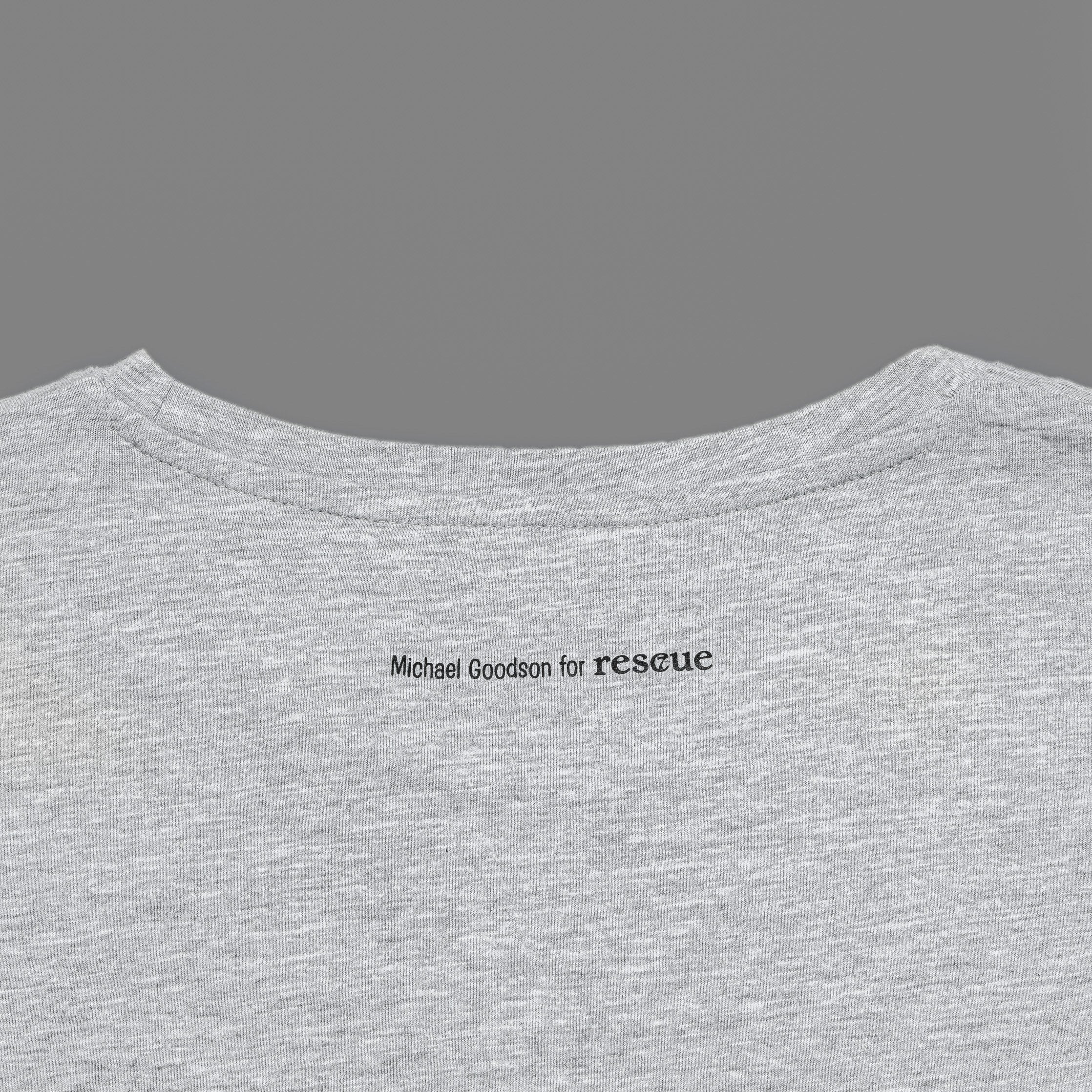 Graues T-Shirt mit Regenbogen und Dackel