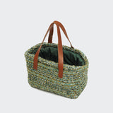 Dog Carrier Verona Jacquard Green