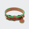 Dog Collar Prince Park Cognac/Green