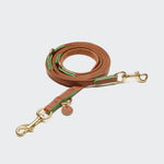 Dog Leash Prince Park Cognac Green_1