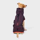 Hunderegenmantel AKTIV Aubergine/Orange