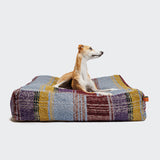 Hundebett Cube Tartan Purple