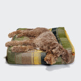 Dog Bed Cube Tartan Green