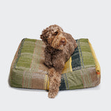 Dog Bed Cube Tartan Green