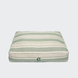 Dog Bed Homey Linen Stripes Natural/Green