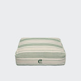 Dog Bed Homey Linen Stripes Natural/Green