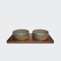 Wooden Feeding Station Set Mauro Mud-Jade