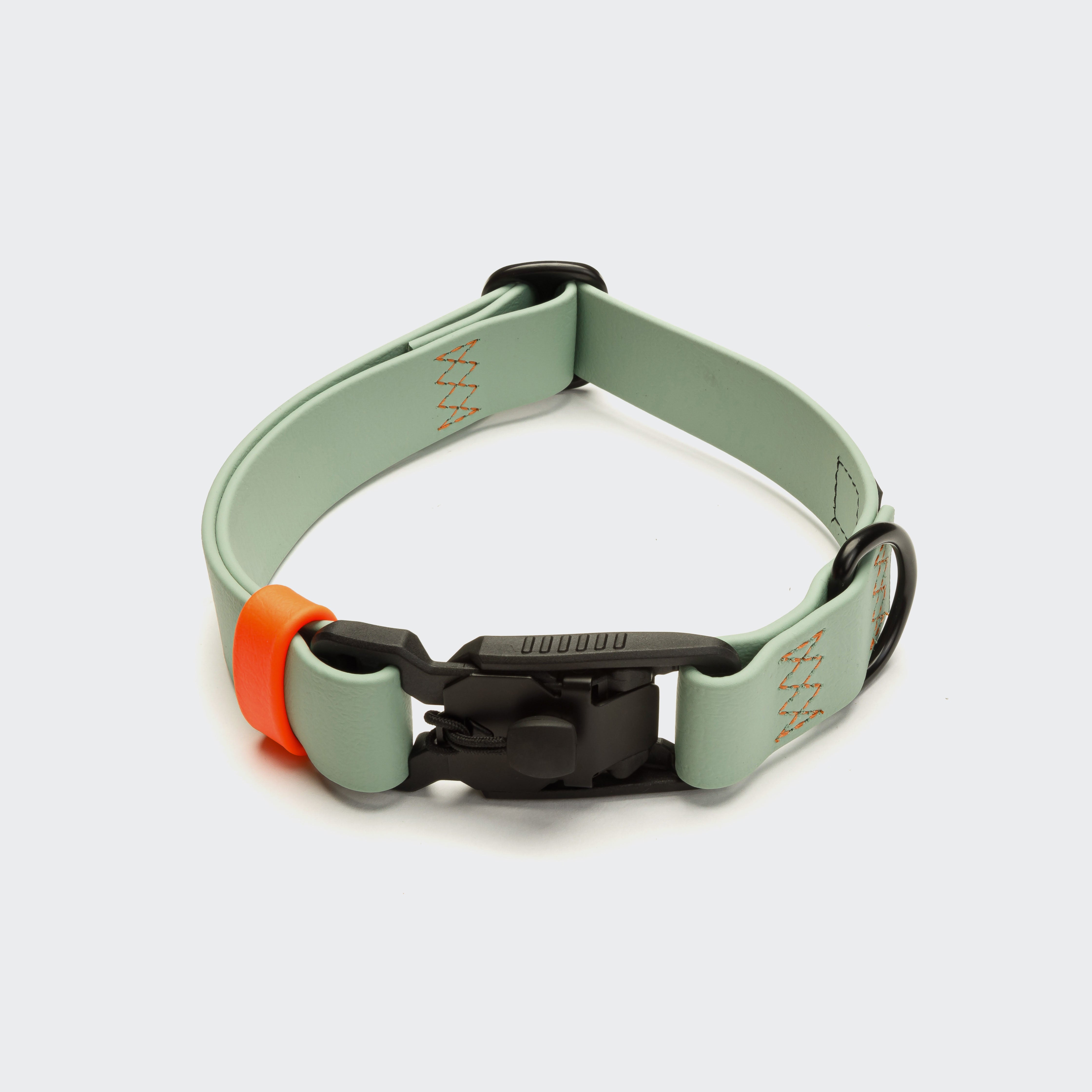 Detail of Dog Collar Biothane Mint 