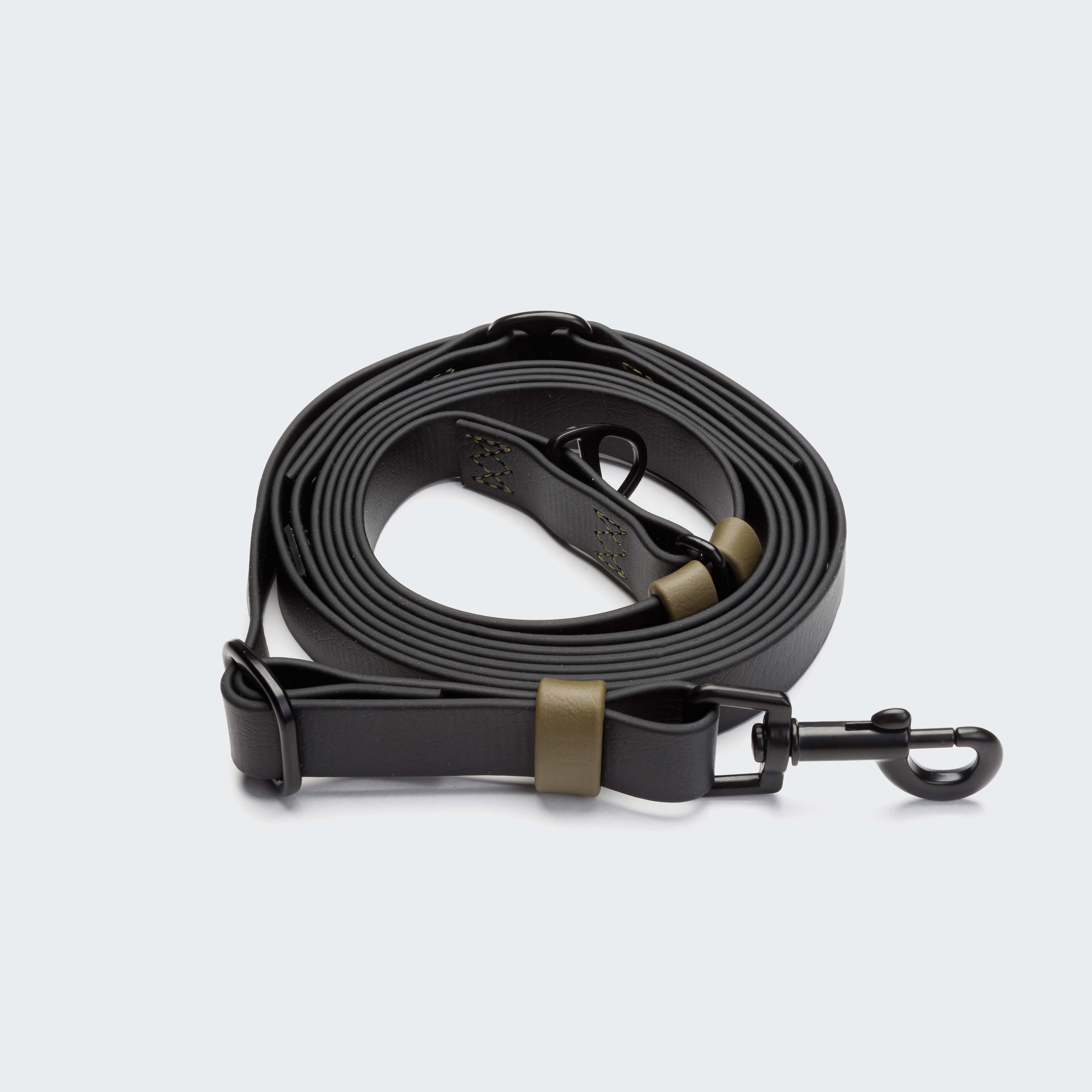 Detail of Dog Hands Free Leash Biothane Black 