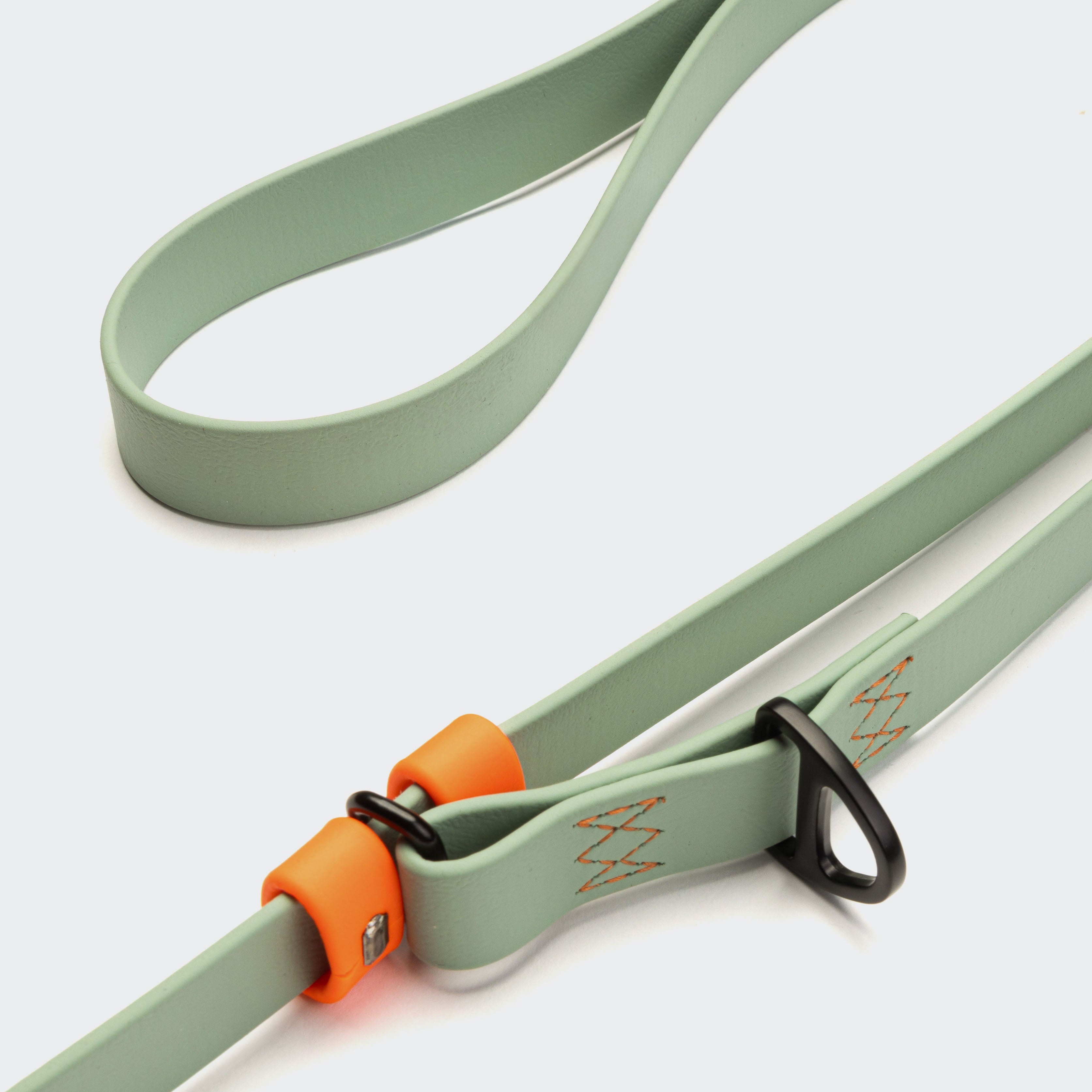 Detail of Dog Hands Free Leash Biothane Mint 