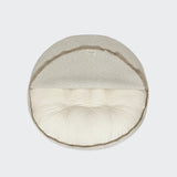 Dog Bed Pouf Tweed Mélange Cream