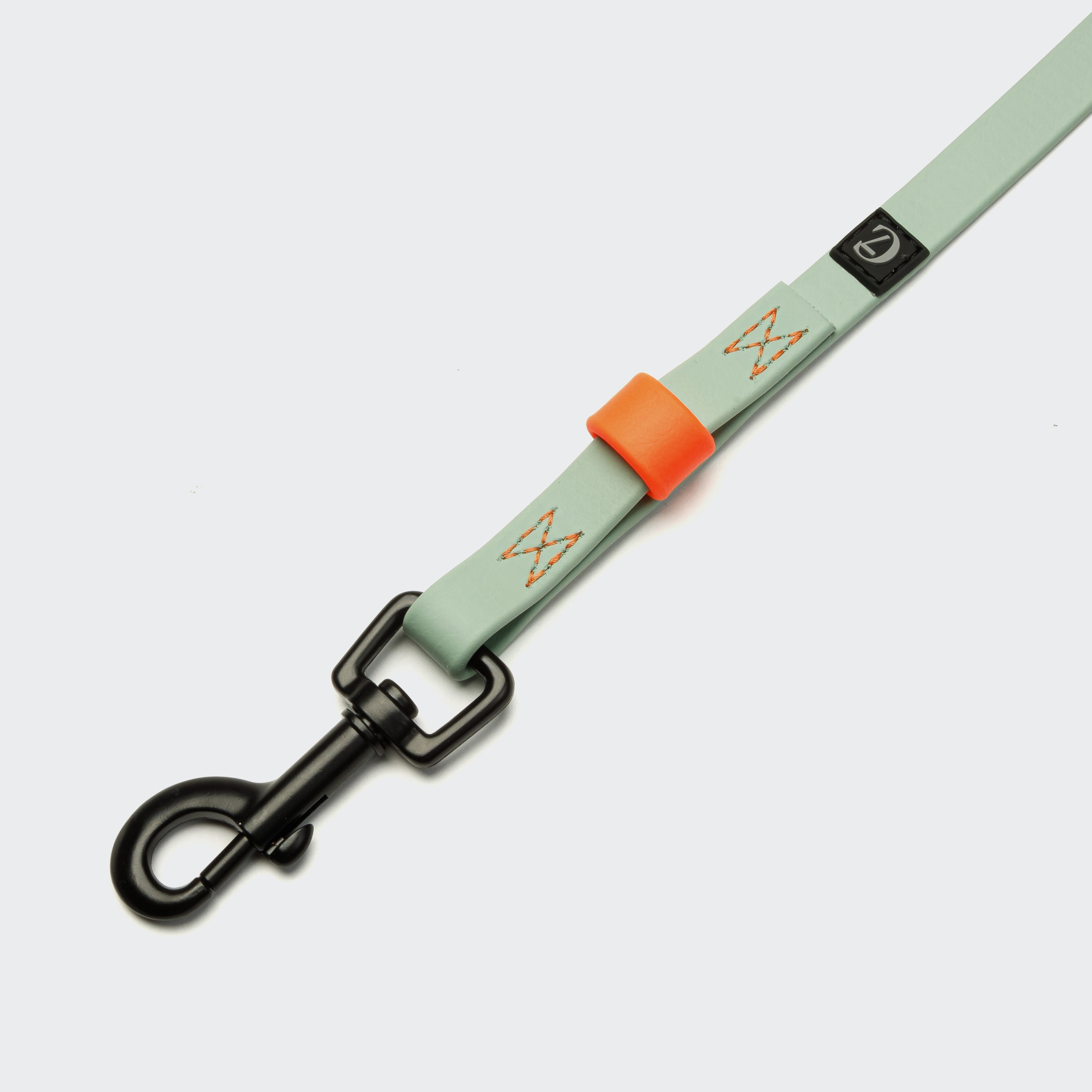 Detail of Dog Training Leash Biothane MInt Neon Orange