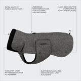 Dog Coat Brooklyn Long Tweed Black