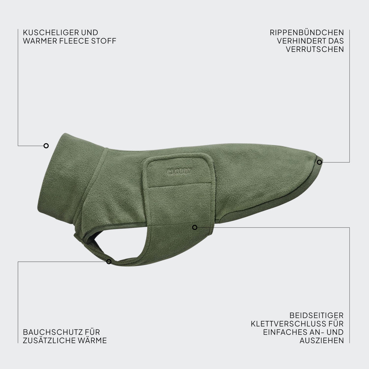 Hundepullover Dackel Derby 2.0 Khaki