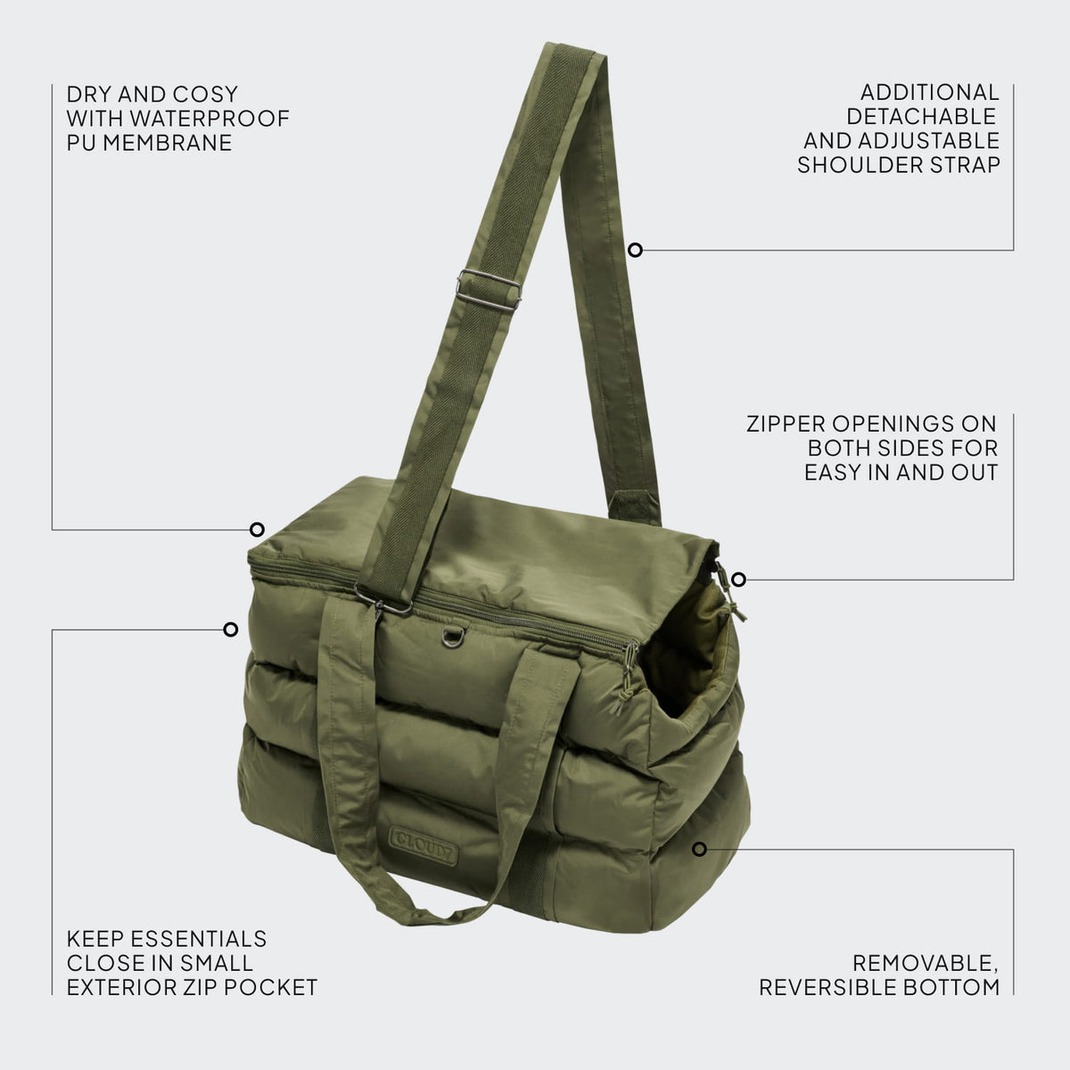Dog Carrier Montreal 2.0 Light Olive