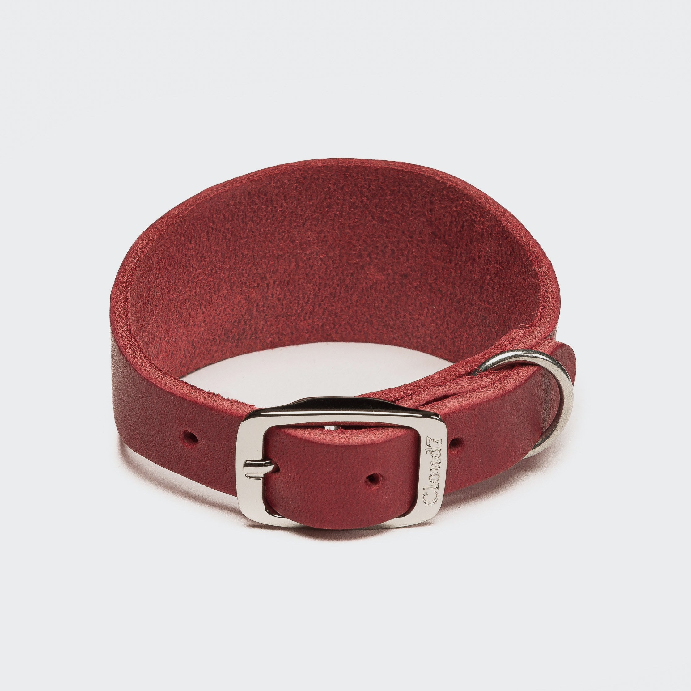 Windhundhalsband Regent Park Merlot Silver