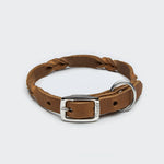 Hundehalsband Riverlino Camel Silver