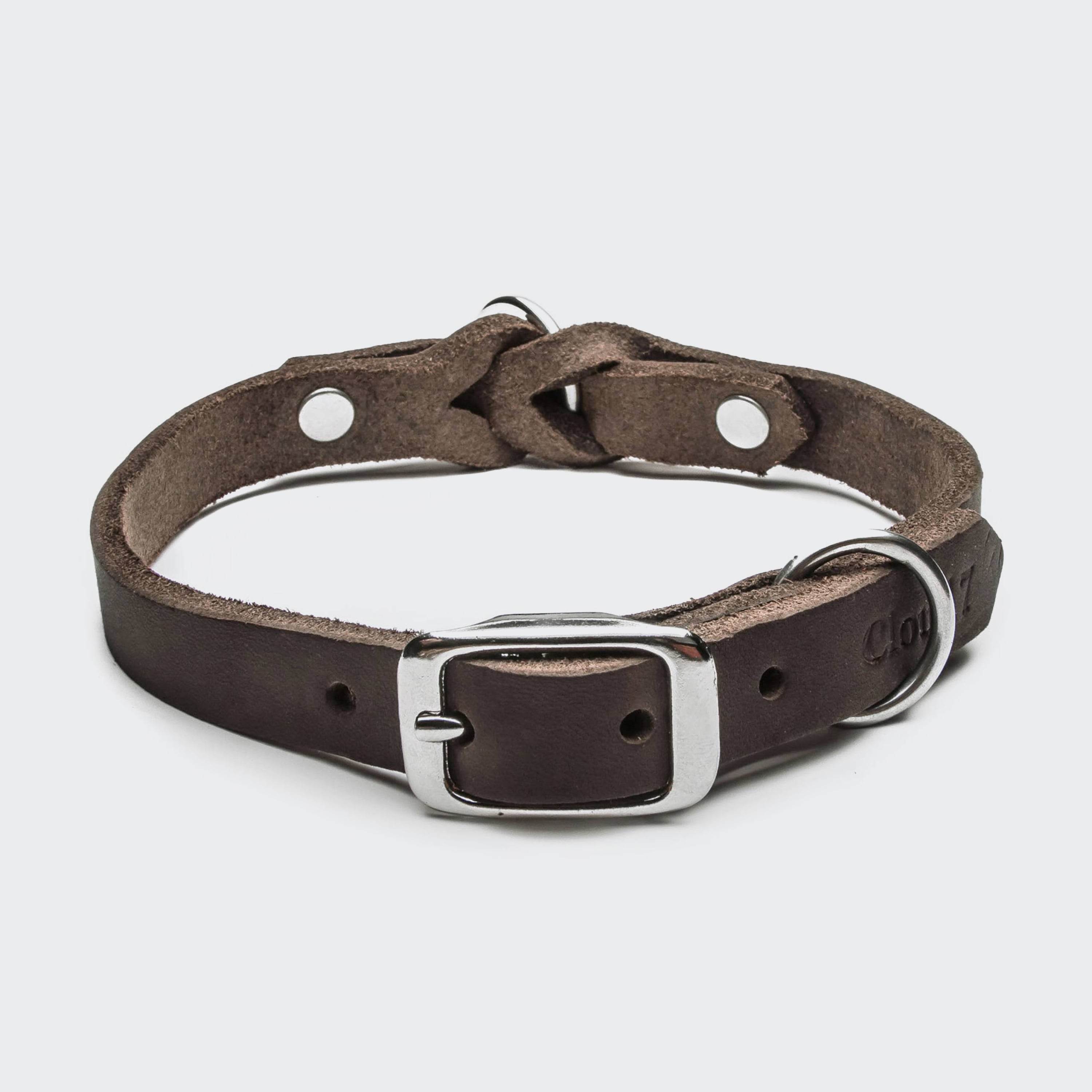 Hundehalsband Riverside Park Saddle Brown Silver