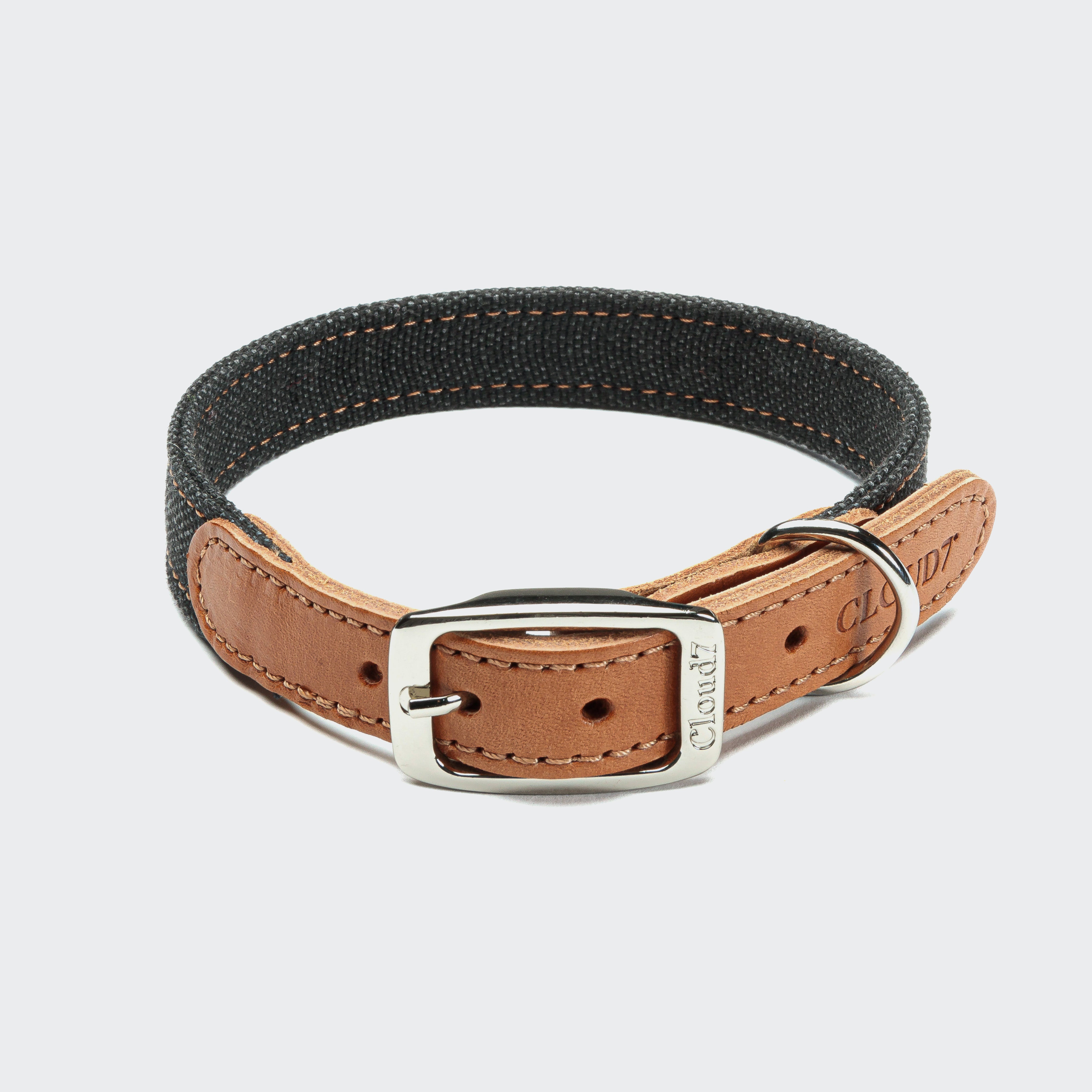 Hundehalsband Tivoli Black-Cognac