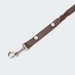 Hundeleine Riverlino mit Handschlaufe Saddle Brown Silver