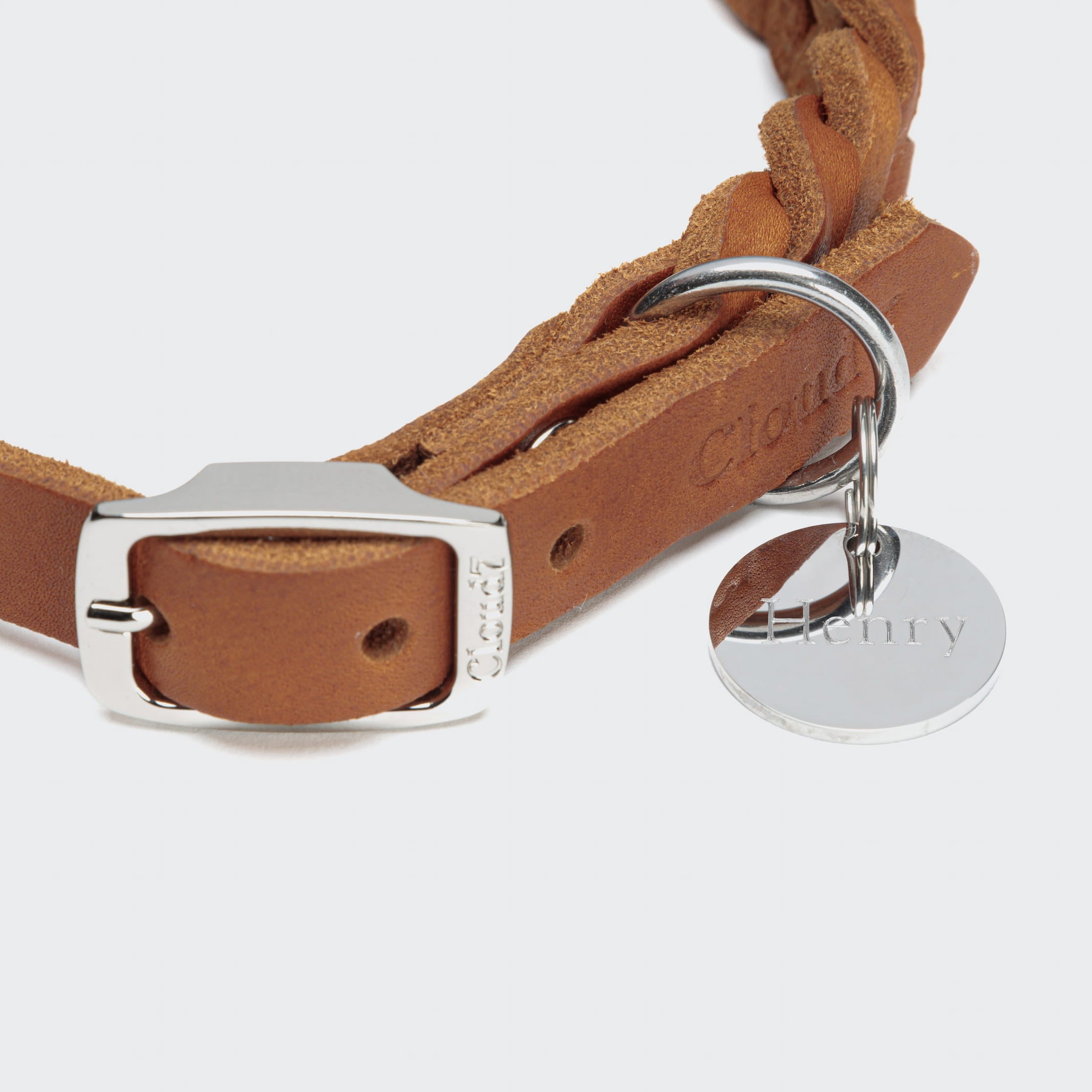 Hundemarke mit Gravur Silber (beidseitig)
