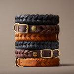 Hundehalsband Central Park Saddle Brown Gold