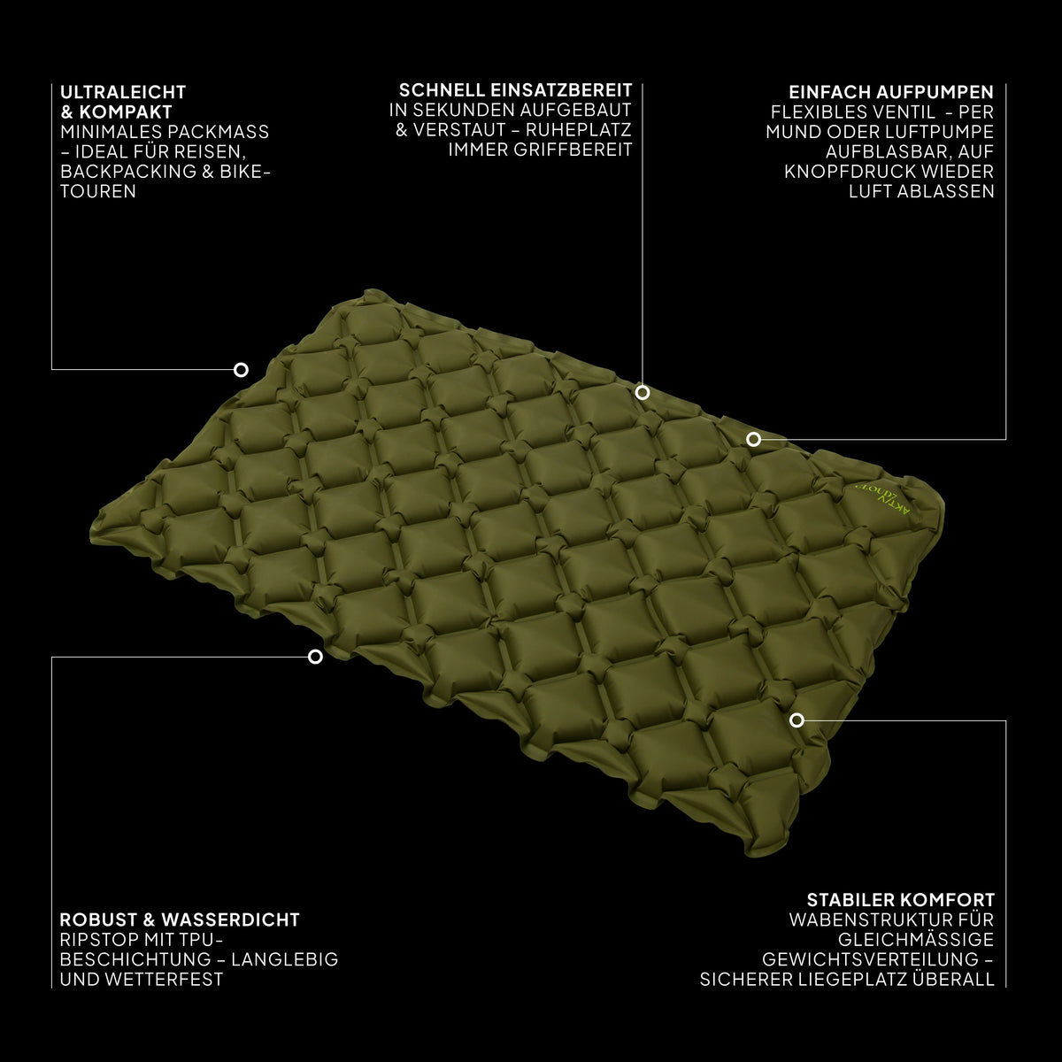 Hundereisematte Air AKTIV Khaki