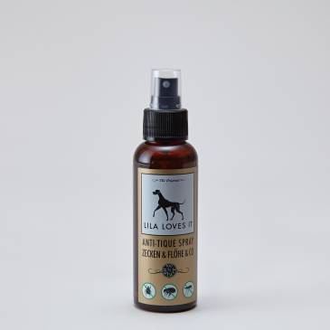 Brown spray bottle with anti flea and tick spray 