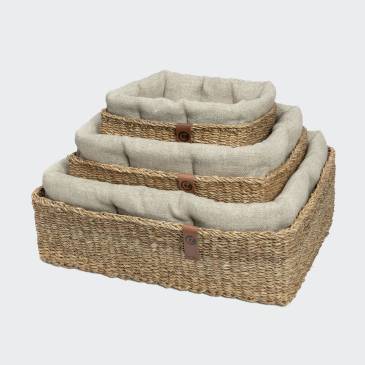 Dog Basket Hideaway Linen Sand