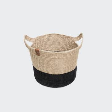 Storage Basket Jute Natural/Black