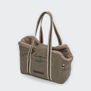 Dog Carrier Lucca Canvas Sand