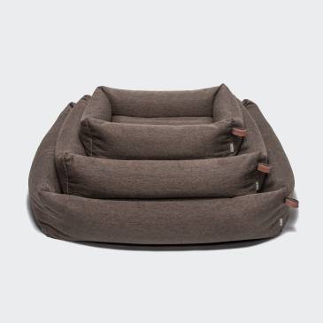 3 soft brown dog beds 