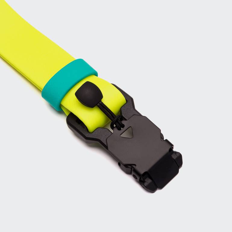Dog Collar BioThane Ipanema Neon Yellow-Aqua