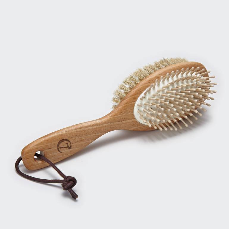Dog Fur Brush With Leather Loop