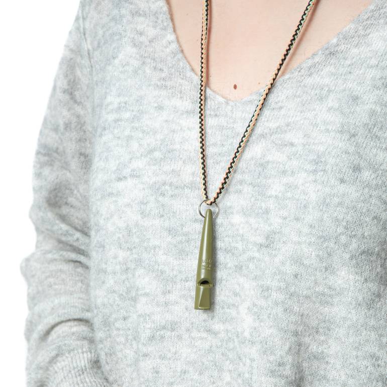 Dog Whistle ACME with Neck Strap Olive