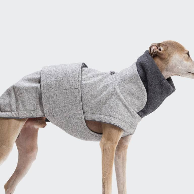 Dog Coat Italian Greyhound Brooklyn Flannel Grey