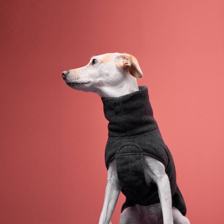 Dog Sweater Fleece Derby Dark Grey