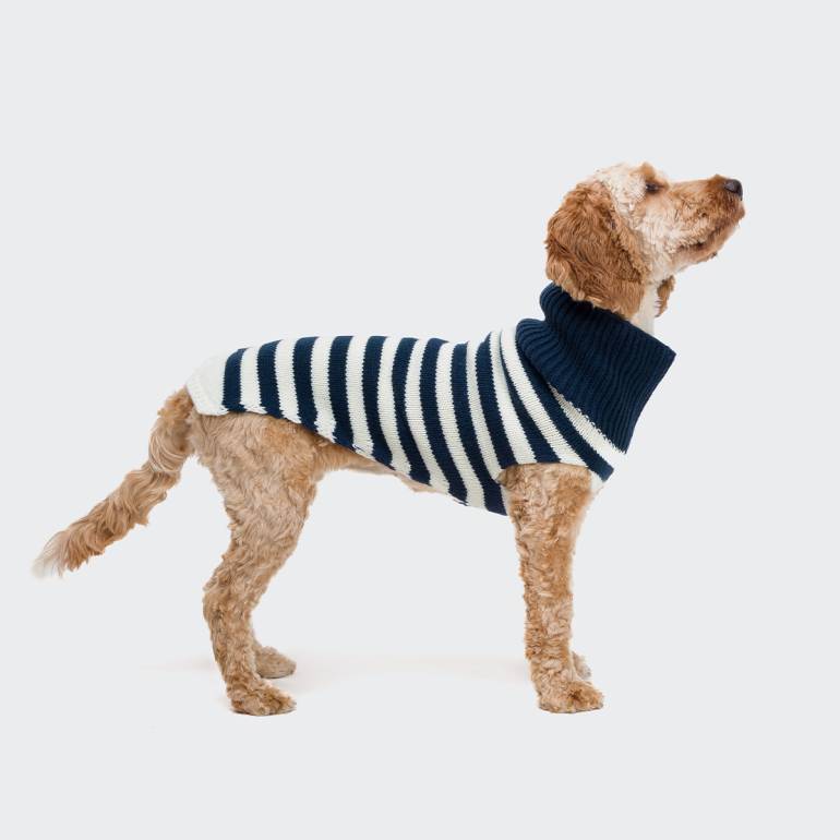 Dog Sweater Helsinki Navy/Cream