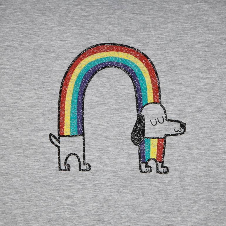 RESC7UE T-Shirt Rainbow Grey Mélange