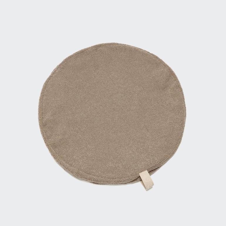 Dog Bed Cover Pouf Plush Beige