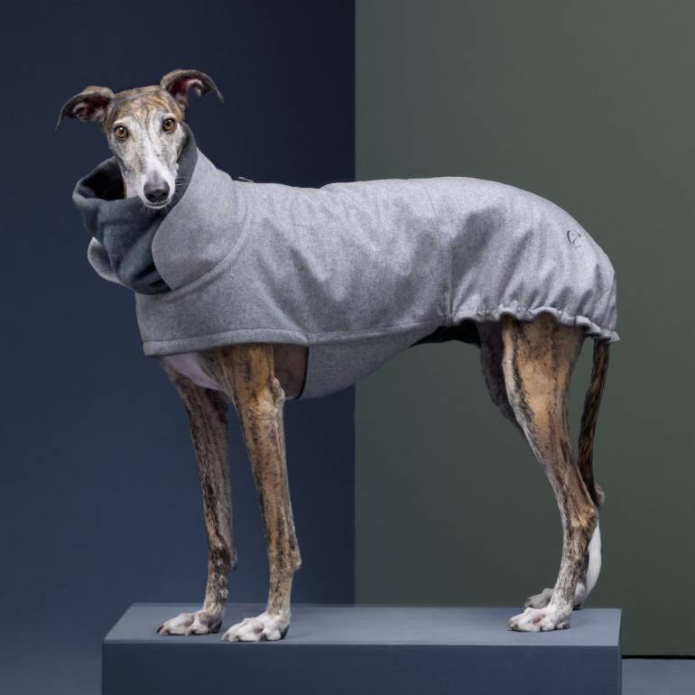 Dog Coat Brooklyn SIGHTHOUND Flannel Grey