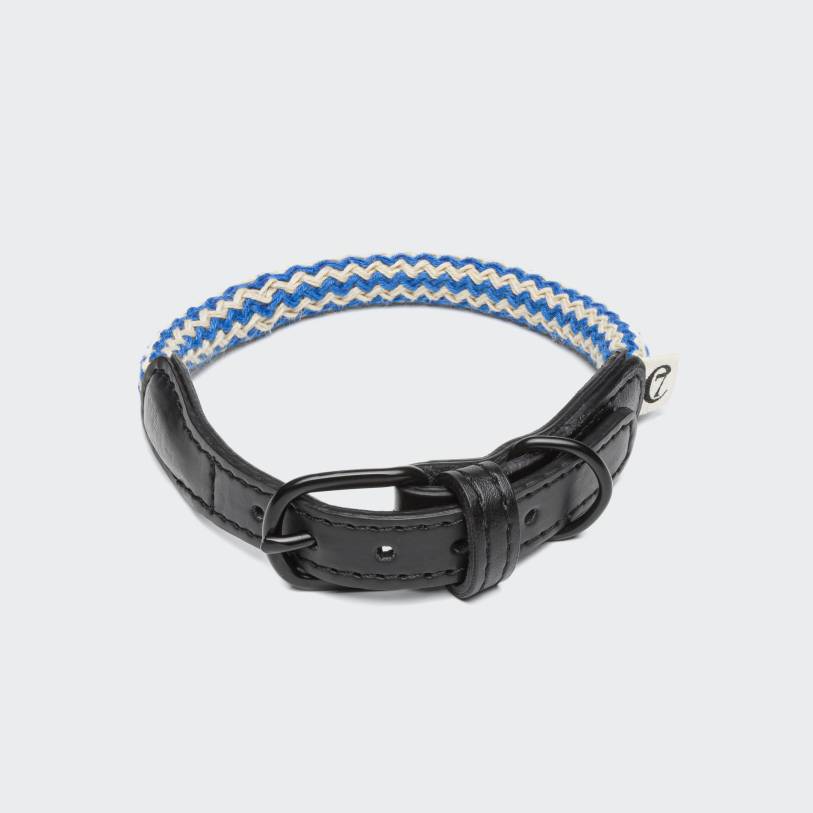 Dog Collar Mauerpark Zigzag Blue